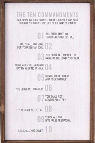 1220000132634 10 Commandments Wall Plaque - Exodus 20:2