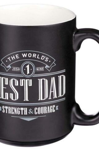 1220000137394 Large Ceramic Coffee & Tea Mug for Dads & Fathers: World's Best Dad Strength & C