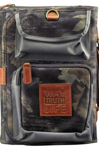 6006937120860 Tri-Fold Realtree Camo Bible / Book Organizer w/Way-Truth-Life" Badge (Large) C"