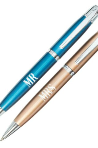 6006937142381 Mr. and Mrs. Ballpoint Pen Set for Couples  Matching His and Hers Scripture Pens