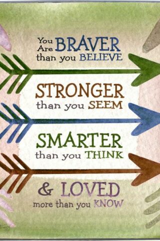 785525286848 Braver Stronger ArtMetal Square (Plaque)