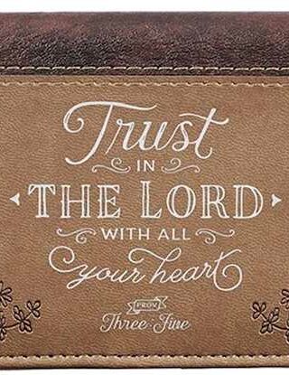 1220000133952 Checkbook Cover Brown Trust In The Lord Prov. 3:5-6